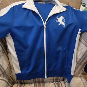 Express Blue and White Mesh Jacket